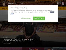 'bradfordcityafc.com' screenshot