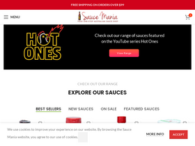 'saucemania.com.au' screenshot