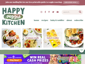 'happyveggiekitchen.com' screenshot