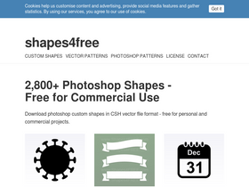 'shapes4free.com' screenshot