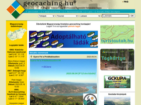 'geocaching.hu' screenshot