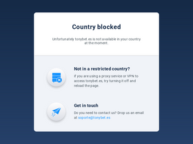 'tonybet.es' screenshot