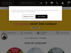 'ezlivingfurniture.ie' screenshot