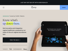 'evvy.com' screenshot