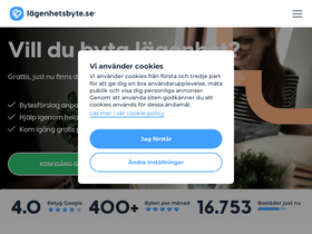 'lagenhetsbyte.se' screenshot