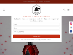 valenciaperfumes.com homepage screenshot