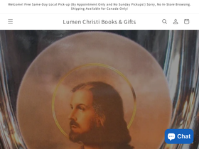 lumenchristibooks.ca homepage screenshot