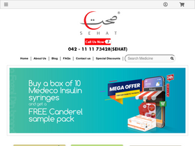'sehat.com.pk' screenshot