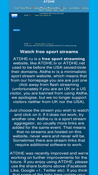 Atdhe hot sale free sports