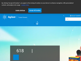'agilent.com.cn' screenshot