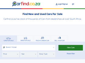 'carfind.co.za' screenshot