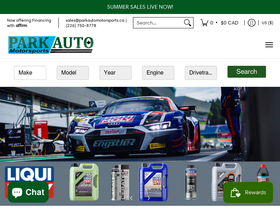 'parkautomotorsports.ca' screenshot