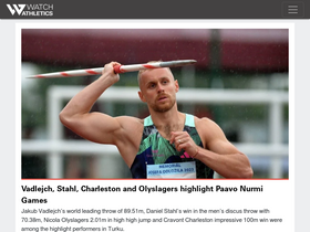 'watchathletics.com' screenshot