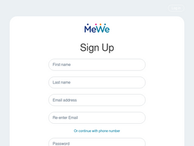 'mewe.com' screenshot