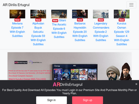 'ardirilisertugrul.net' screenshot