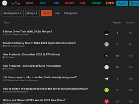'vexforum.com' screenshot