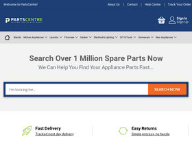 'partscentre.co.uk' screenshot