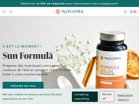 Novoma homepage screenshot