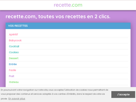 'recette.com' screenshot