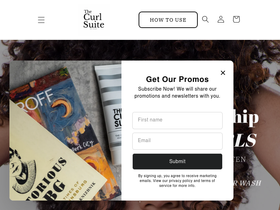 thecurlsuite.com homepage screenshot