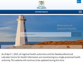 'easternhealth.ca' screenshot