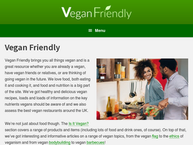 'veganfriendly.org.uk' screenshot