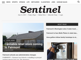 'fairmontsentinel.com' screenshot