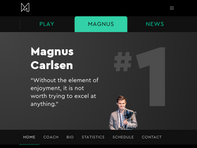 'magnuscarlsen.com' screenshot