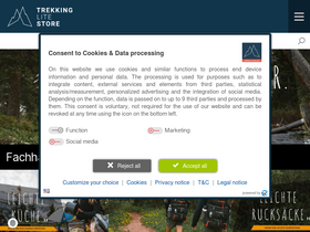 'trekking-lite-store.com' screenshot