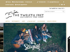 '12fret.com' screenshot