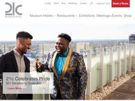'21cmuseumhotels.com' screenshot