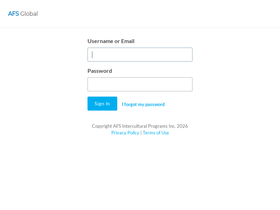 'afsglobal.org' screenshot