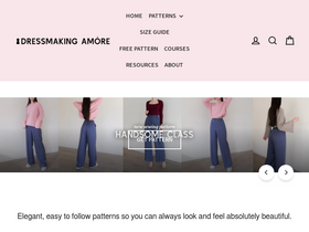 'dressmakingamore.com' screenshot