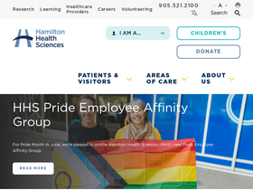 'hamiltonhealthsciences.ca' screenshot