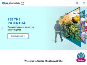 'konicaminolta.com.au' screenshot