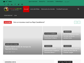 'lionsdelatlas.ma' screenshot