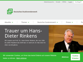 'studentenwerke.de' screenshot