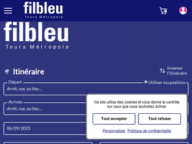 'filbleu.fr' screenshot