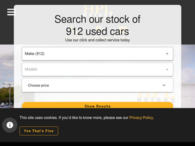 'hplmotors.co.uk' screenshot