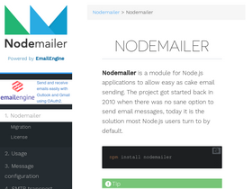 'nodemailer.com' screenshot