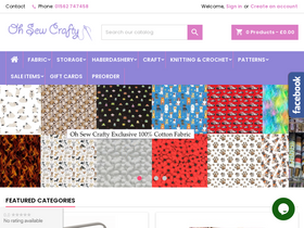 'ohsewcrafty.co.uk' screenshot