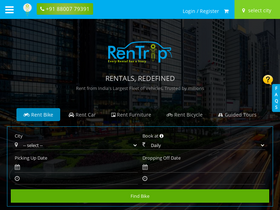 'rentrip.in' screenshot