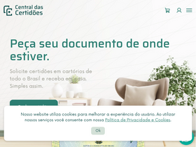 'centraldascertidoes.com.br' screenshot