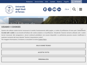 'unife.it' screenshot