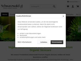 schwarzwald-skincare.com homepage screenshot