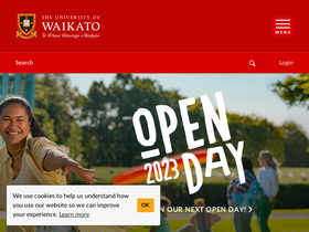'waikato.ac.nz' screenshot