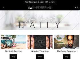 maisondesavon.com homepage screenshot