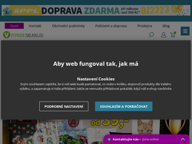 'vyprodejskladu.eu' screenshot