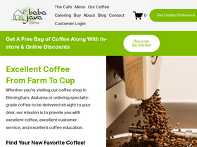 babajavacoffee.com homepage screenshot