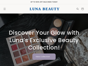 Luna Beauty website screenshot